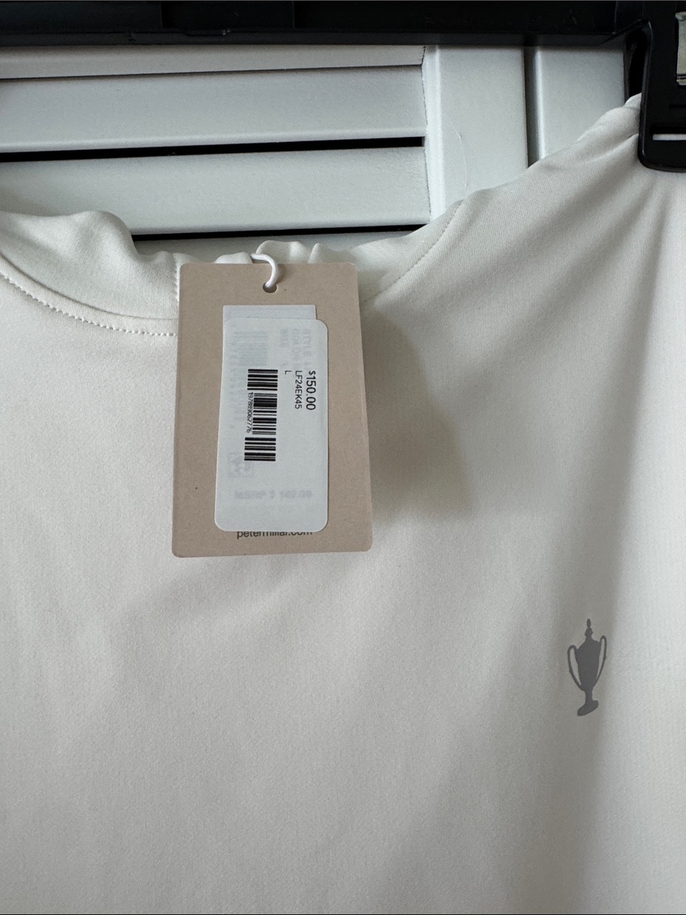 Peter Millar Cream Long-Sleeve Crewneck Sweatshirt - Picture 3 of 6